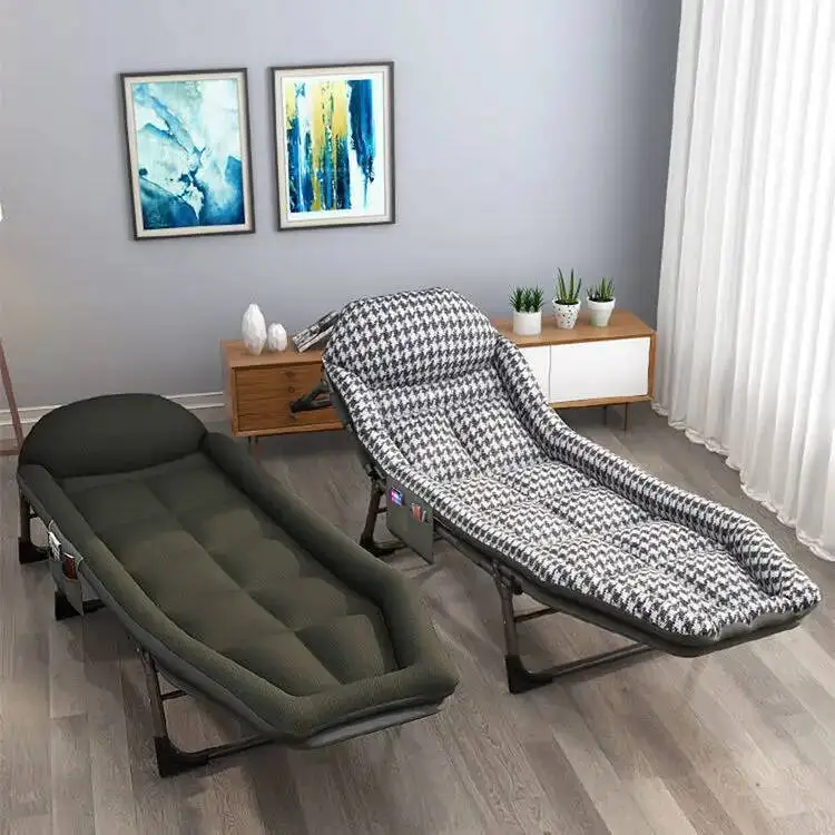 Sheet Folding Person Office Lunch Break Home Portable Reclining Chair Sleeping Artifact Marching Bed Escort Nap Simple Bed