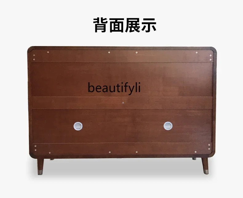 New Chinese Style Solid Wood Shoe Cabinet Solid Wood Entrance Cabinet Living Room Wall Multi-Functional Storage Cabinet