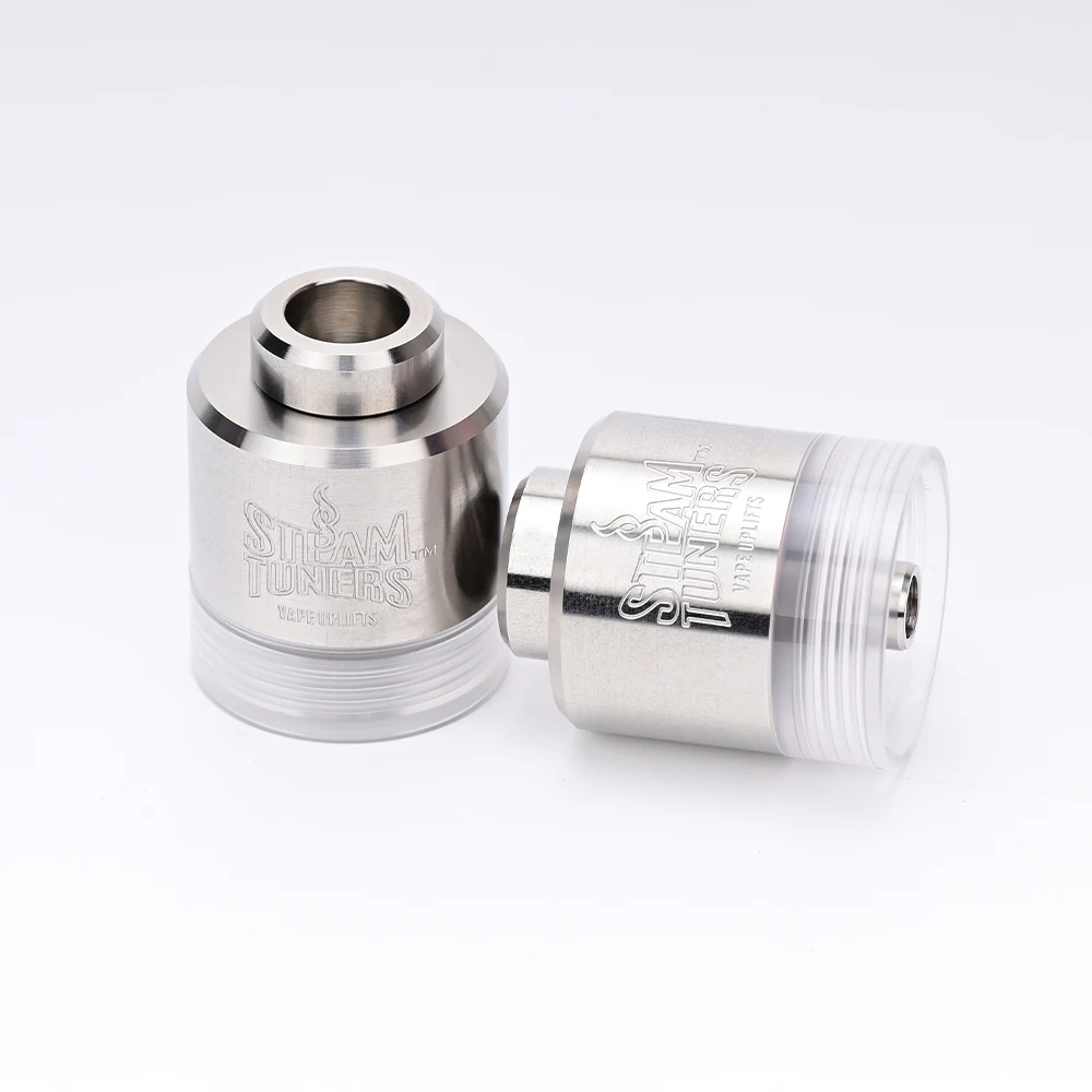 

Steam Tuners Top Cap and Chimney Set for Flash e-Vapor V4.5 / V4.5S RTA - Silver Finish