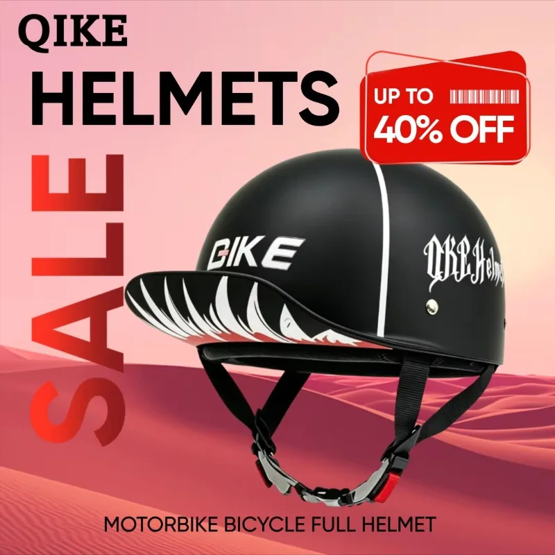 Motorcycle Helmet Men Women 2026 New Unisex Baseball-Cap Style Summer Half Helmet for Electric Bikes
