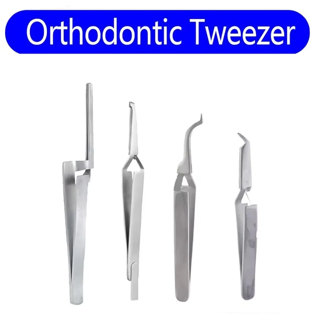 Premium Dental Tweezers Orthodontic Bracket Placer for Braces Posterior Tube Holder Dentist Surgical Tools Stainless Steel