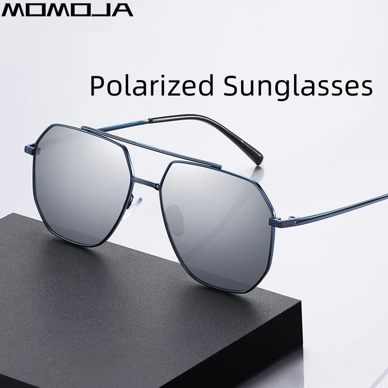 

MOMOJA Fashion Double Beam Eyewear Ultra Light Retro Polarized Sunglasses Optical Prescription Eyeglasses Frame For Men JS8537