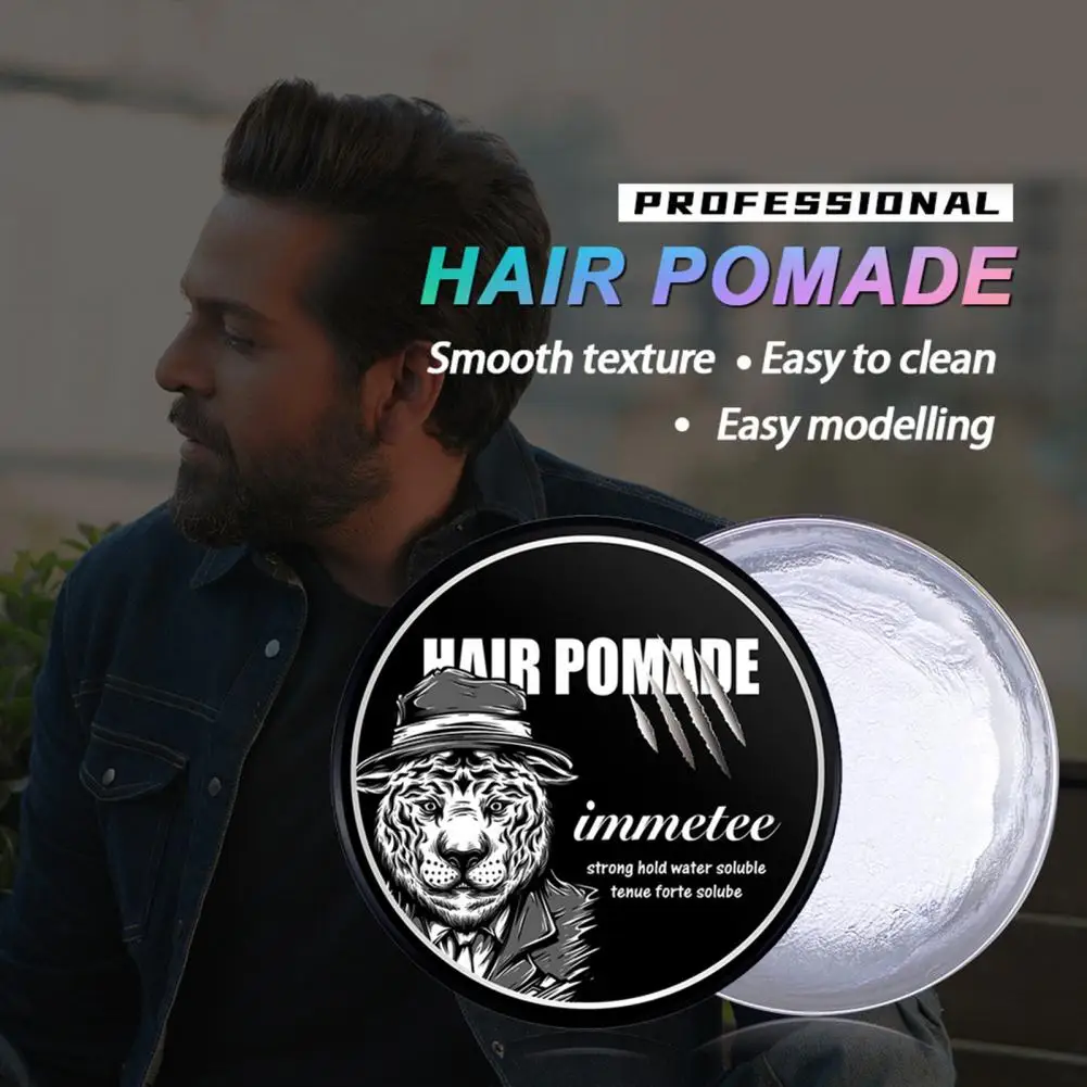 Men Hair Styling Pomade Great Smell Men Hair Wax Cream Fragrant Hair-shaping  Safe Red Coffee Blue Color Perfume Pomade