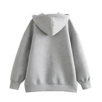 2024 Spring and Autumn New Casual Street Loose Oversize Hooded Zipper Hoodie Space Cotton Jacket Coat Lazy Women's Cardigan - Image 2