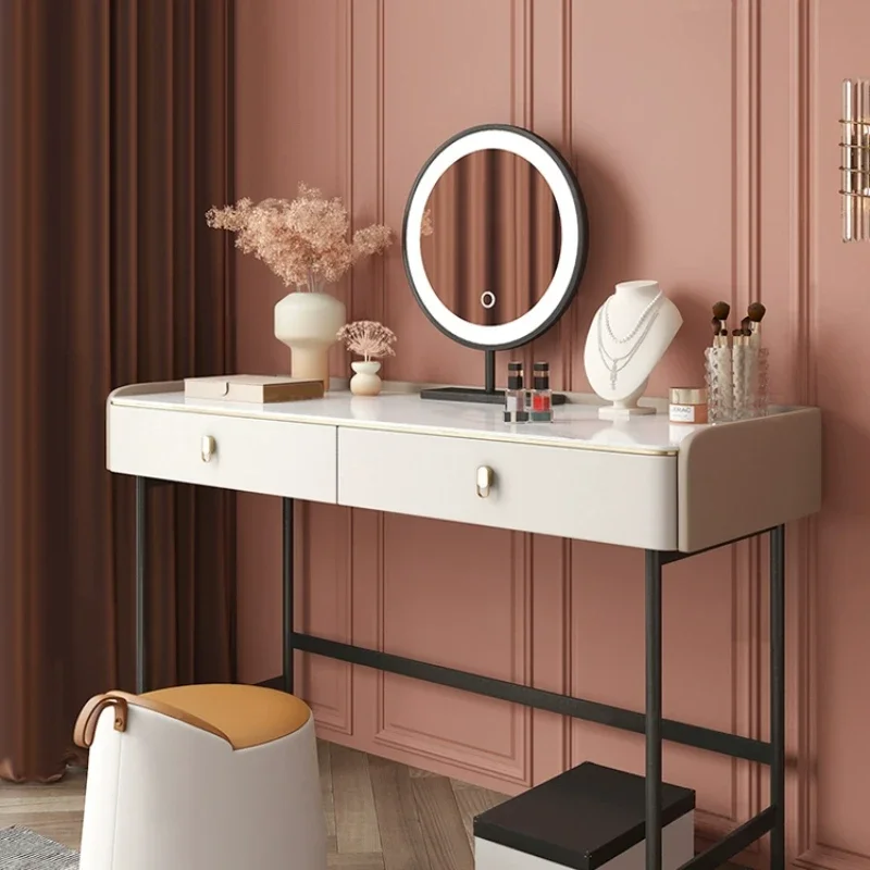 

Итальянская светлая каменная столешница, туалетный столик, современный минимализм для спальни, туалетный столик в скандинавском стиле, маленький туалетный столик в стиле инс, столик для макияжа