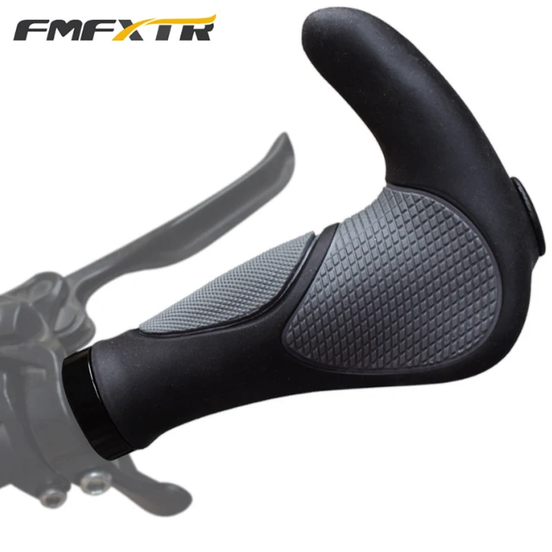 FMFXTR Aluminum Alloy Rubber Bike Bicycle Grips Ends MTB Bike Handlebar Grip Soft Bicycle Handle Bar End Lock On Bike Grips