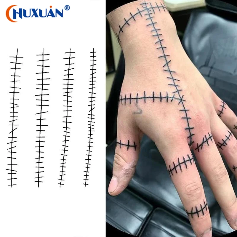 Q 1 Sheet New Technology Magic Waterproof Semi Permanent Sticker Scar Temporary Tattoo For Daily Use