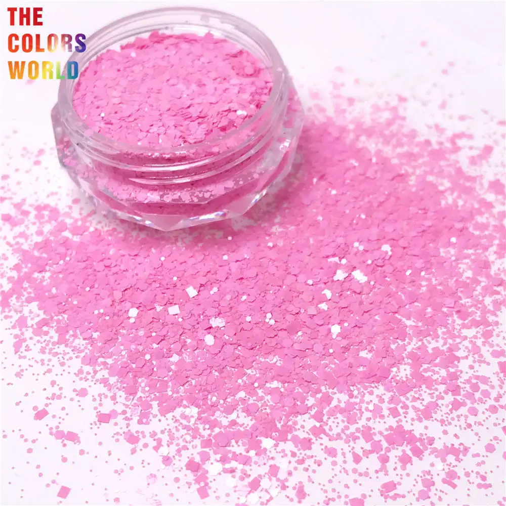 TCT-126 Solvent Resistant Matte Color Mix Shape Glitter For Nail Art Decoration Body Art FacePaint Manual DIY  Crafts Decoration