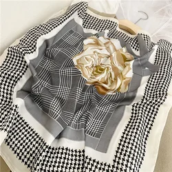 2025Spring and Autumn New Fashion Scarf Women Neck Hair Decoarte Small Sqaure Headscarf Outdoor Soft Kerchief Hijab Girl 70cm