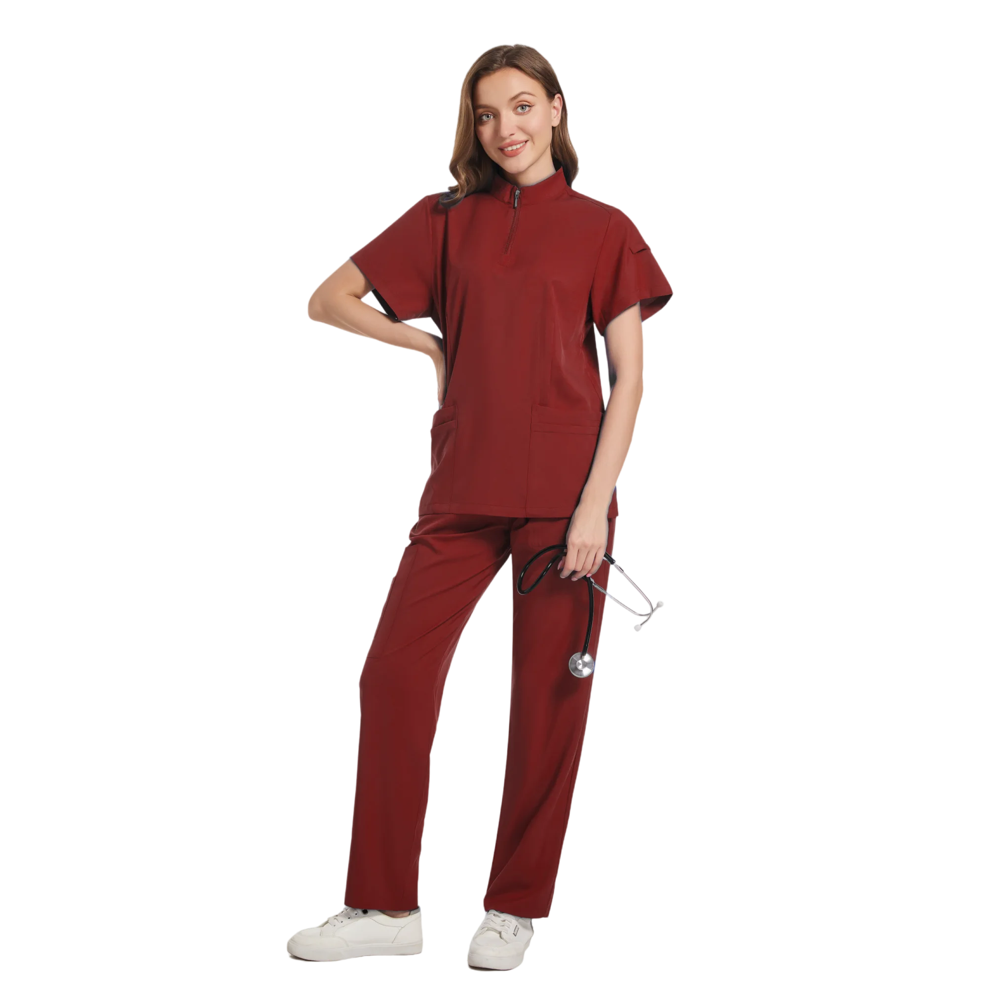 Vendita calda Custom Scrubs Set Stretch traspirante Women Jogger infermieristica scrub uniformi uniformi mediche Spandex uniformi chirurgiche