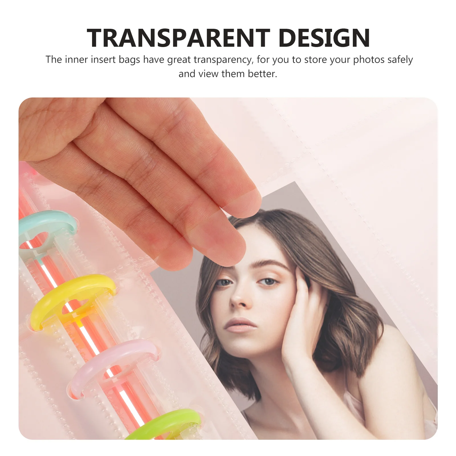 

Photo Album Mini Portable Transparent Diy Scrapbook For Storage Wedding Christmas Gift Household