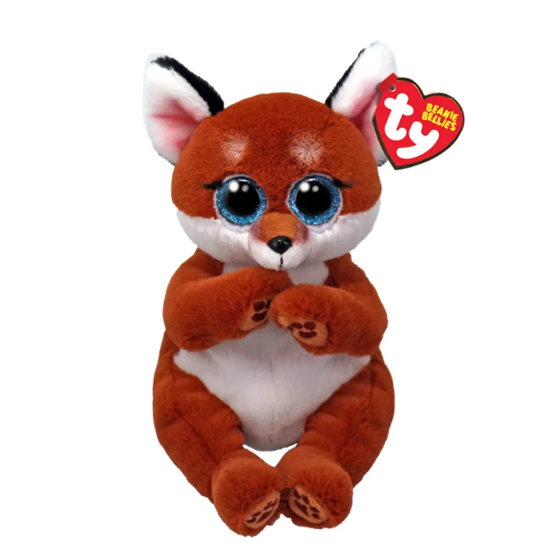 15cm Ty Beanie Bellie Witt Brown White Fox Stuffed Plush Toy Soft Cute Animal Doll Children Christmas New Year Gifts