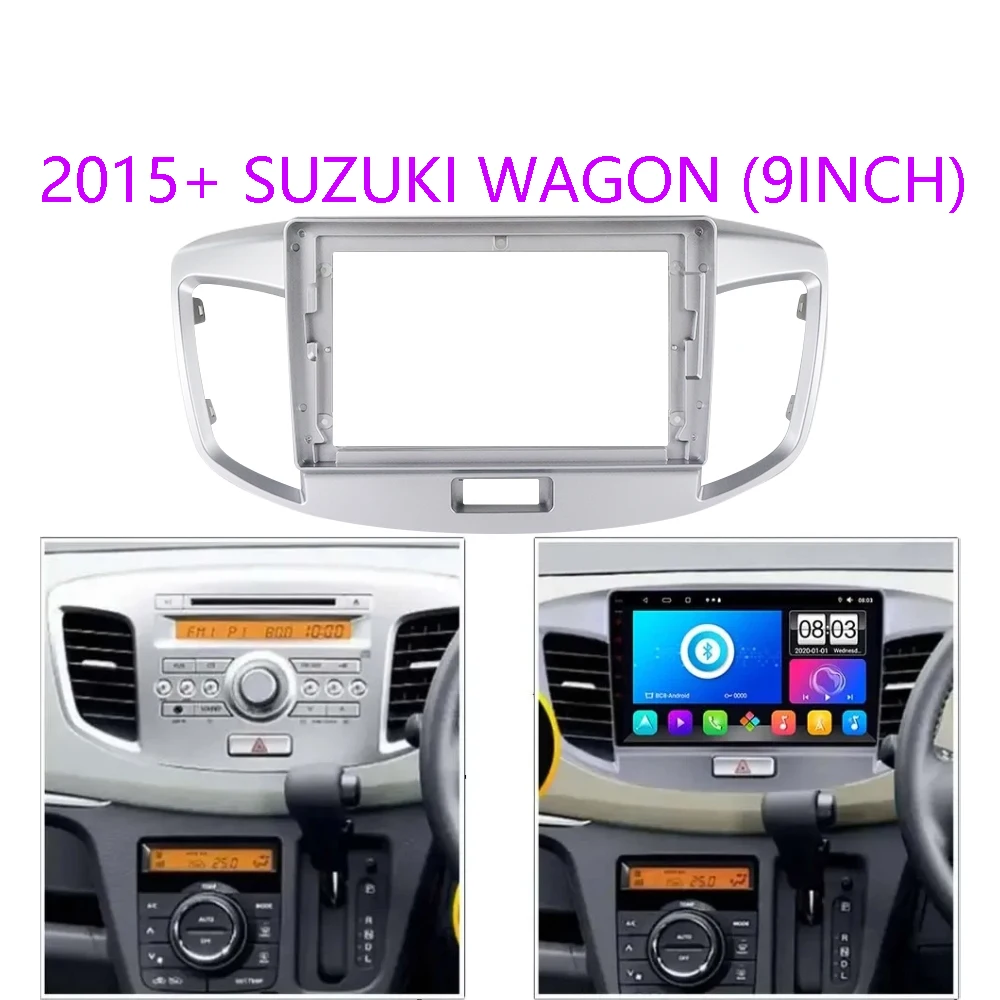 

9INCH Car Radio Frame cable Fascia for Suzuki Wagon 2015+ Dash Fitting Panel Kit