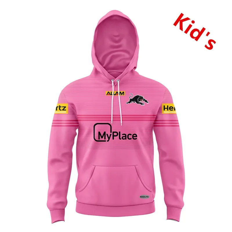 

2024 PENRITH PANTHERS AWAY YOUTH TRAINING RUGBY Hooded JERSEY TODDLER Kids size 16-22-26 ( Print name and number )