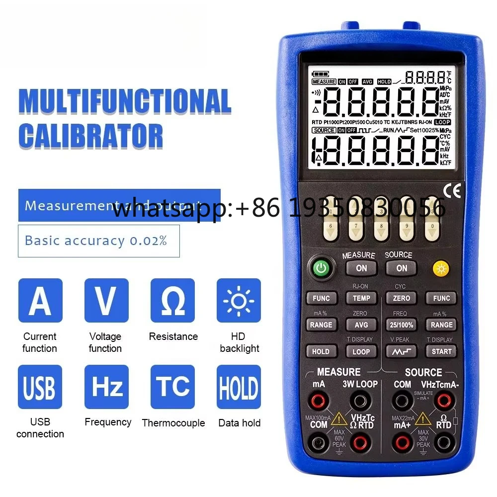 25 Multifunction Process Calibrator for Voltage MA Resistance Thermocouple RTD Frequency Pulse Switch Pressure Signal Generator