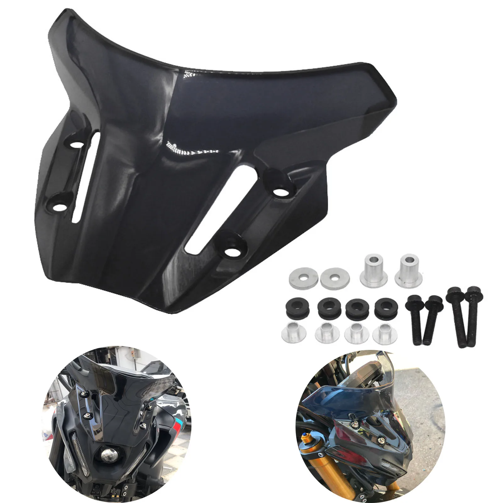 

Motorcycle Accessories Side Wind Screen Deflectors Shield Screen Visor Glass for YAMAHA MT09 FZ09 MT-09 SP 2021-2023