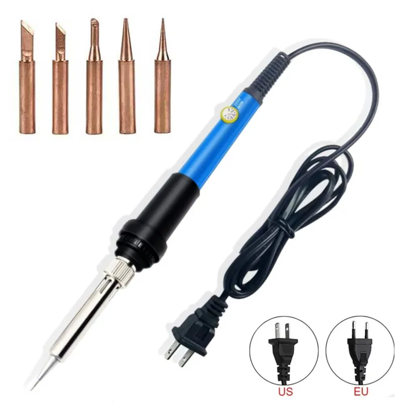 

220V 110V 60W Adjustable Temperature Electric Soldering Iron Ceramic Heater Soldering Handle Welding Accessories For Solder Iron