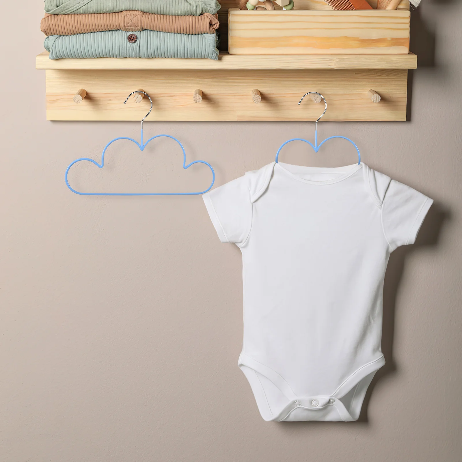 

5pcs Children'S Clothing Hangers Cloud Shaped Kids Clothes Hanger Non-Slip Baby Clothes Hanger For Closet Organizing