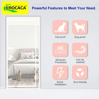 EROCACA Door Heavy Duty Pets Proof Screen Door with Bilateral Zipper Prevent Dogs Cats Running Out from Home Bedroom Living Room 3