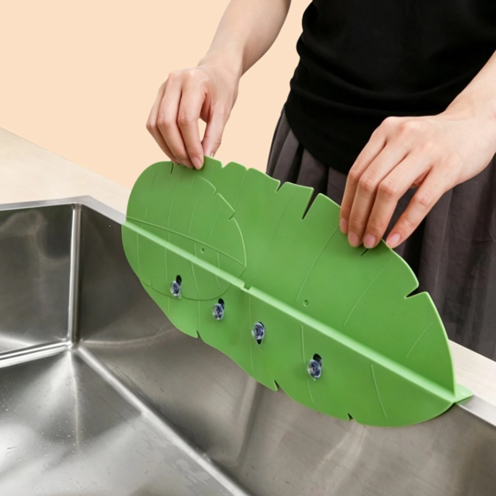 Sink Splashproof Guard Flexible Foldable Water Barrier for Kitchen Countertop Bathroom Vanity Wash Basin Splashboard Protector