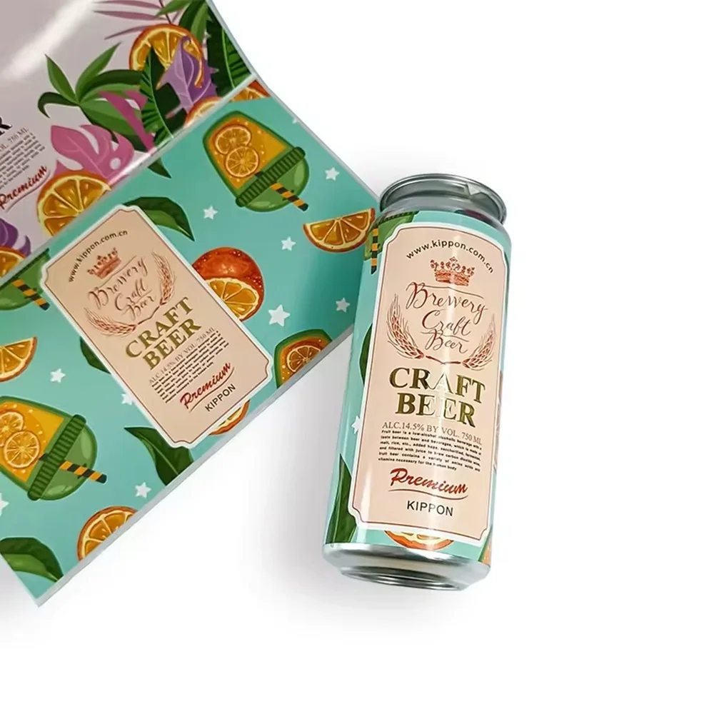 Custom Beer Label | Metallic Gold Foil Raised Logo | Brewery Adhesive Printing Packaging Labels