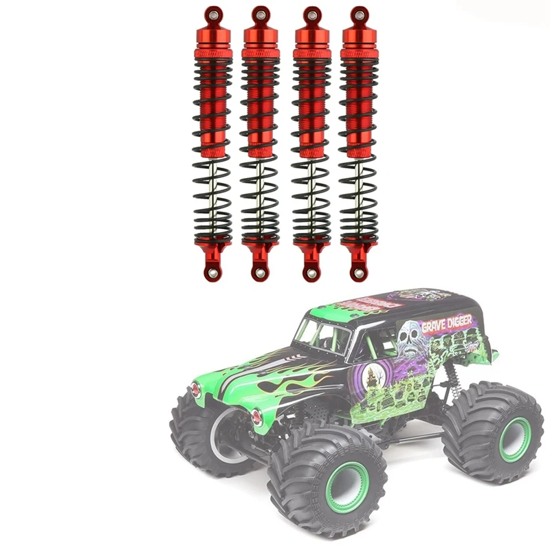 Amortiguador de Metal de 4 piezas para Losi LMT 4WD, eje sólido Monster Truck 1/8, piezas de actualización de coche RC 1