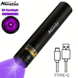 365nm UV High Bright Black light Flashlight Nail polish curing Pet Dog Cat Urine Tinea Marker Ore Money Leakage Detection torch