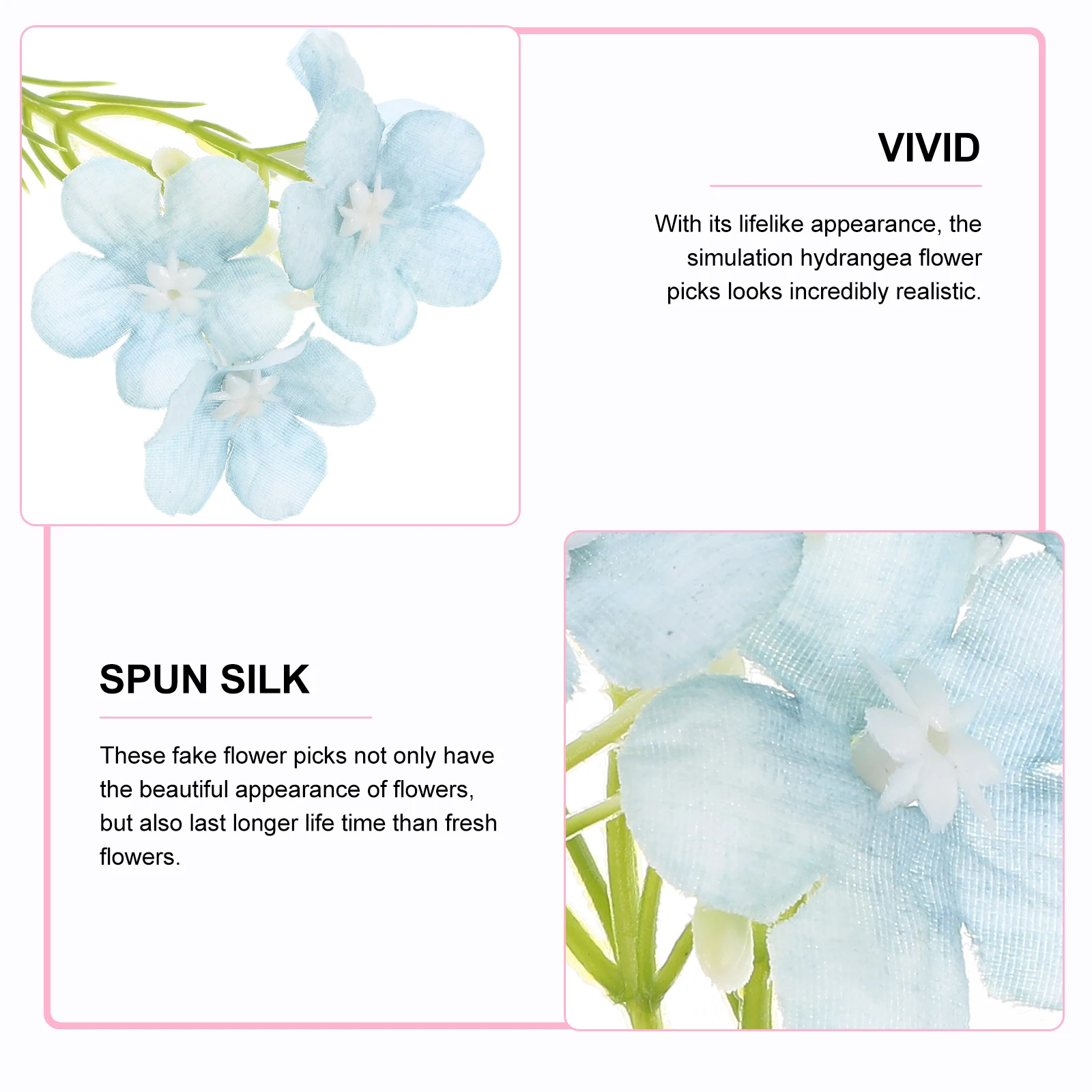

20pcs Small Artificial Hydrangea Picks Diy Crafts Wedding Party Decoration Fake Silk Flower Ornament For Home Handicrafts