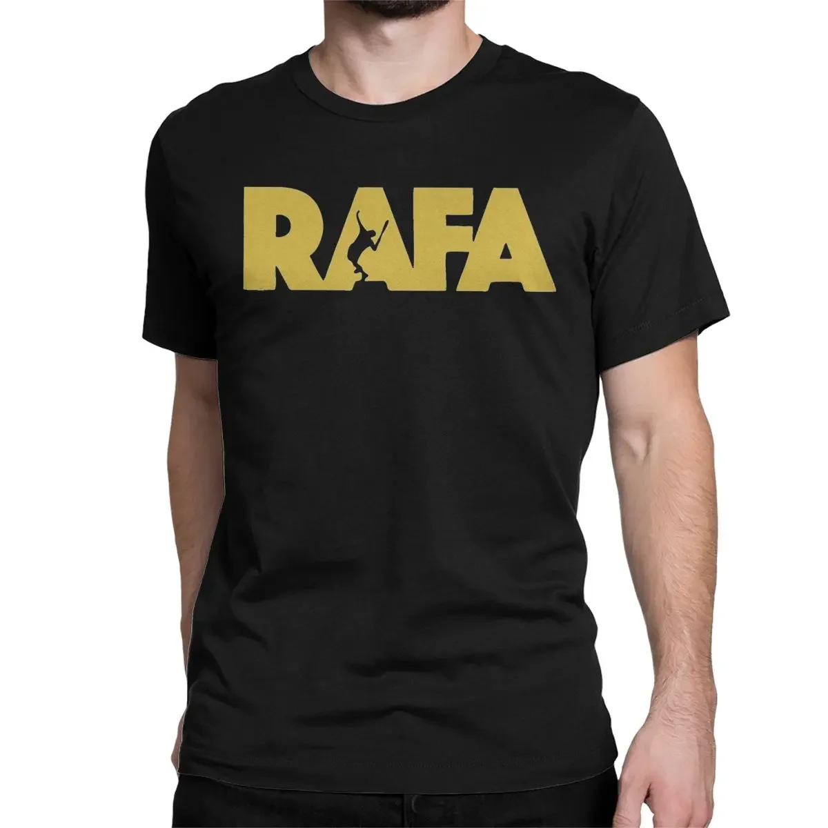 Rafael Nadal Short Sleeve Tee Shirt Printed Clothes Leisure RN Rafa Tennis Player Logo T-Shirt Men style Cotton T Shirt cotton