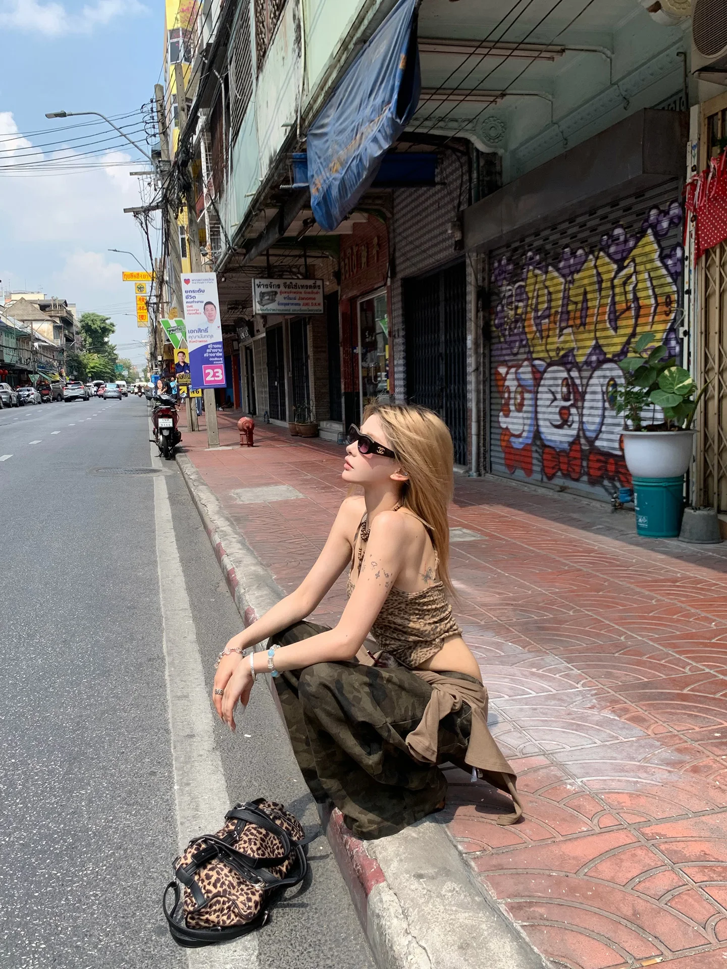 Summer 2026 New Women's Bal Leopard Print Tank Top Seven Simp Sliders Strap Vest American Hot Girl ort Sle Top