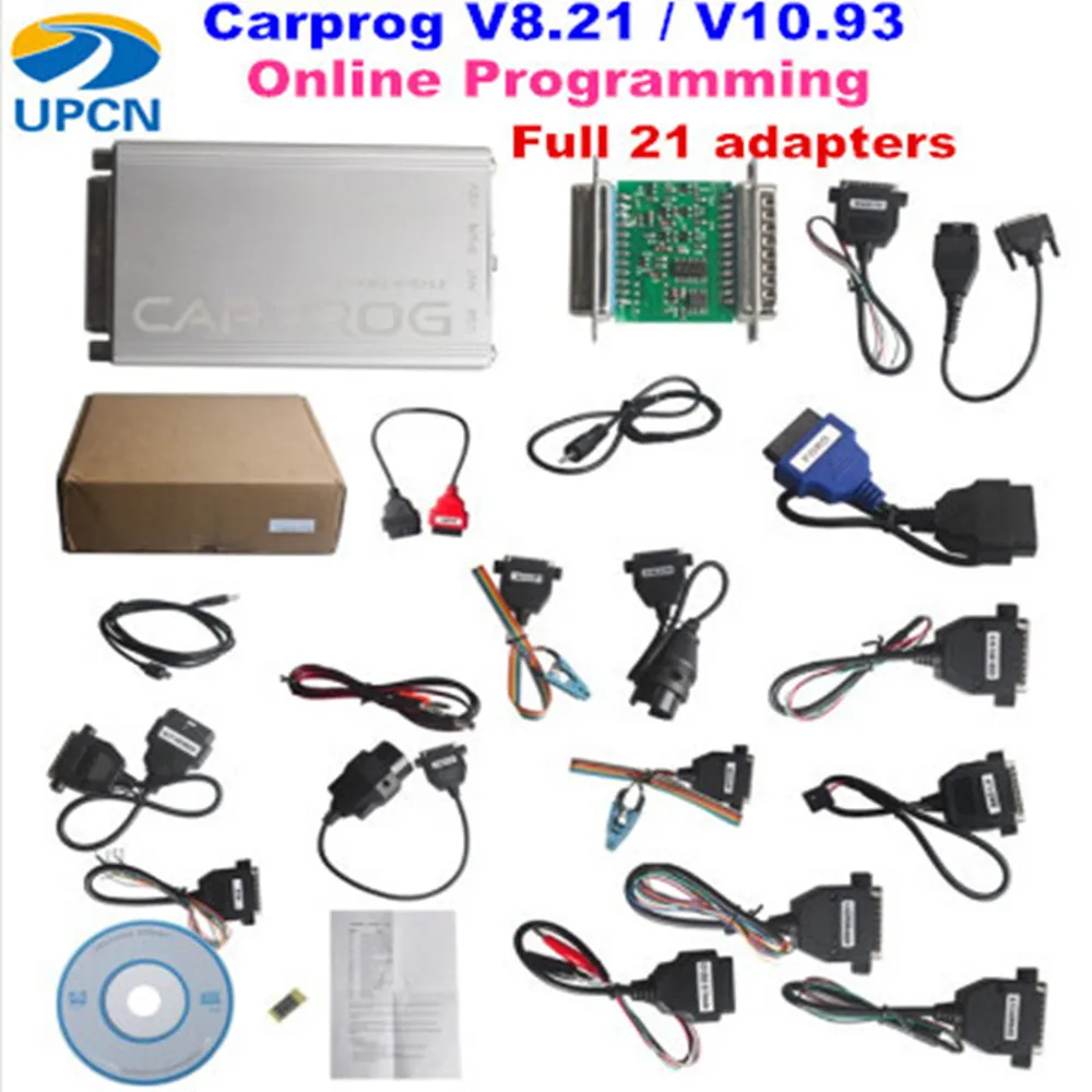 

Carprog 8.21 10.93 Online V8.21 Full Perfect Firmware V8.21 Software V10.05 with All 21 Adapters Including Full Authorization