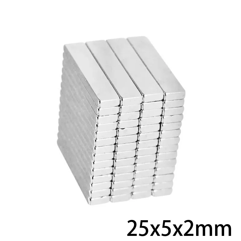25x5x2mm كتلة قوية مغناطيس قوي 25mmX5mmx2mm للثلاجات المنزلية والمكاتب DIY 25x5x2mm 25*5*2