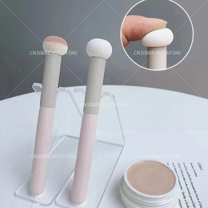 Brochas de maquillaje, base correctora en ángulo, cubierta sin costuras, círculo oscuro sintético, crema líquida, cosméticos, brocha de contorno, herramienta de belleza