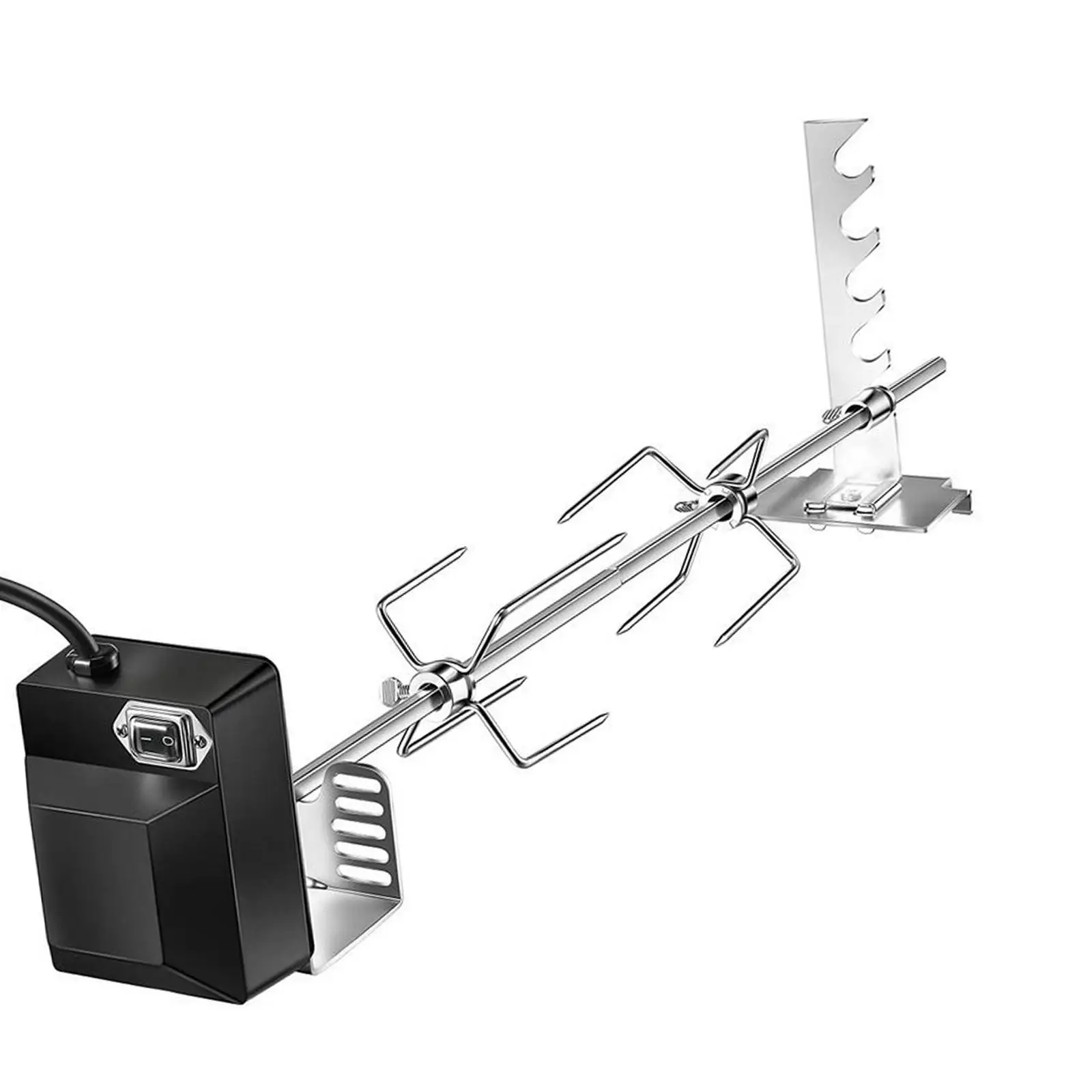 Barbecue Bracket Rotisserie Grill Kit Universal Automatic Rotary Frame Accessories for Backpacking Party Patio Travel Outdoor