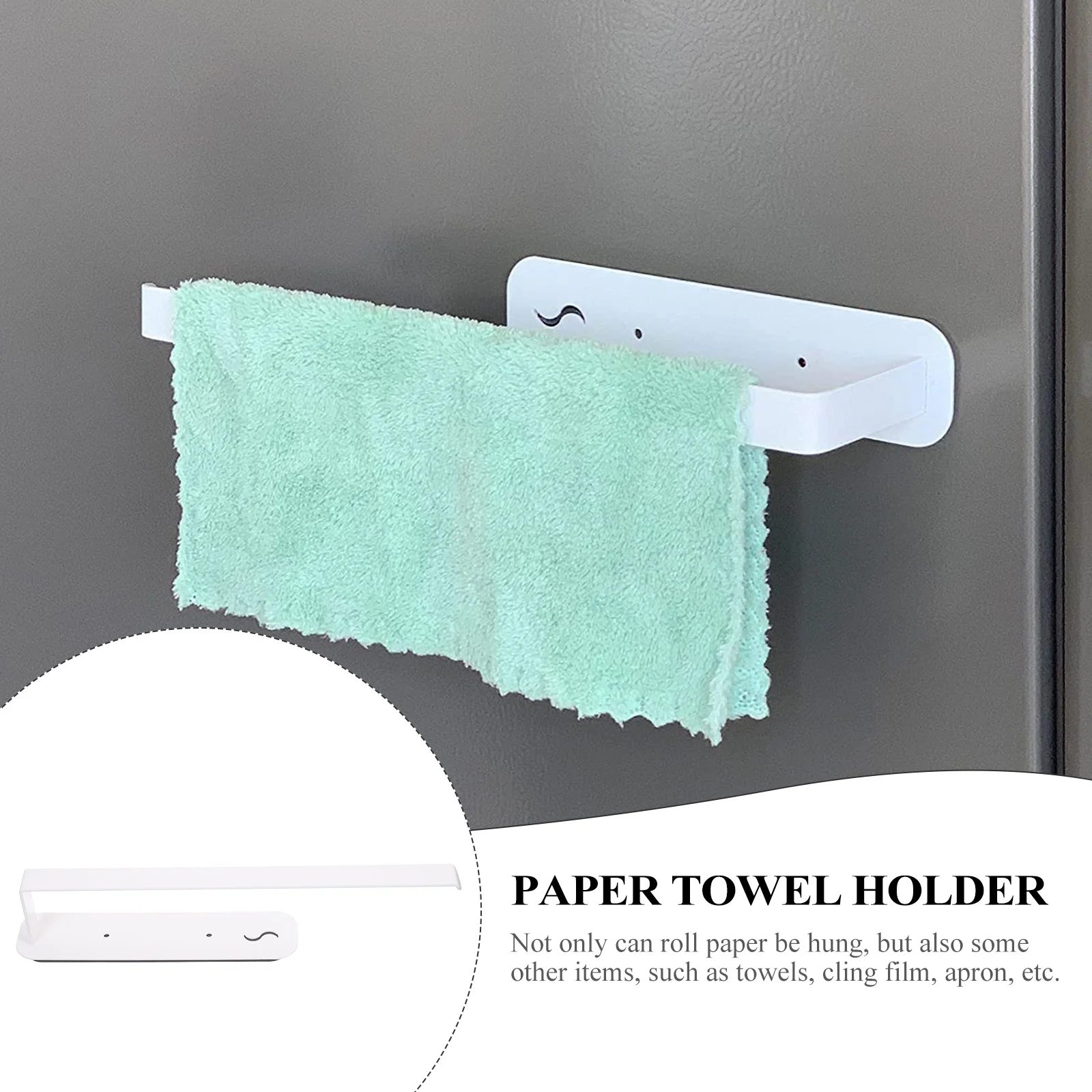 Magnetic Storage Rack Kitchen Paper Towel Holder Bar for Refrigerator Fridge Shelf