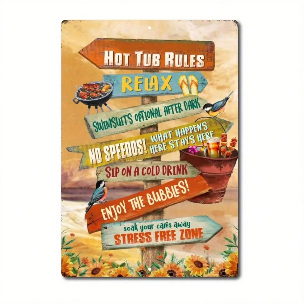 

Art Deco Retro Metal Sign - Trending Ramadan 2026 & Valentine's Decor, 8x12 Inch Vintage Wall Plaque