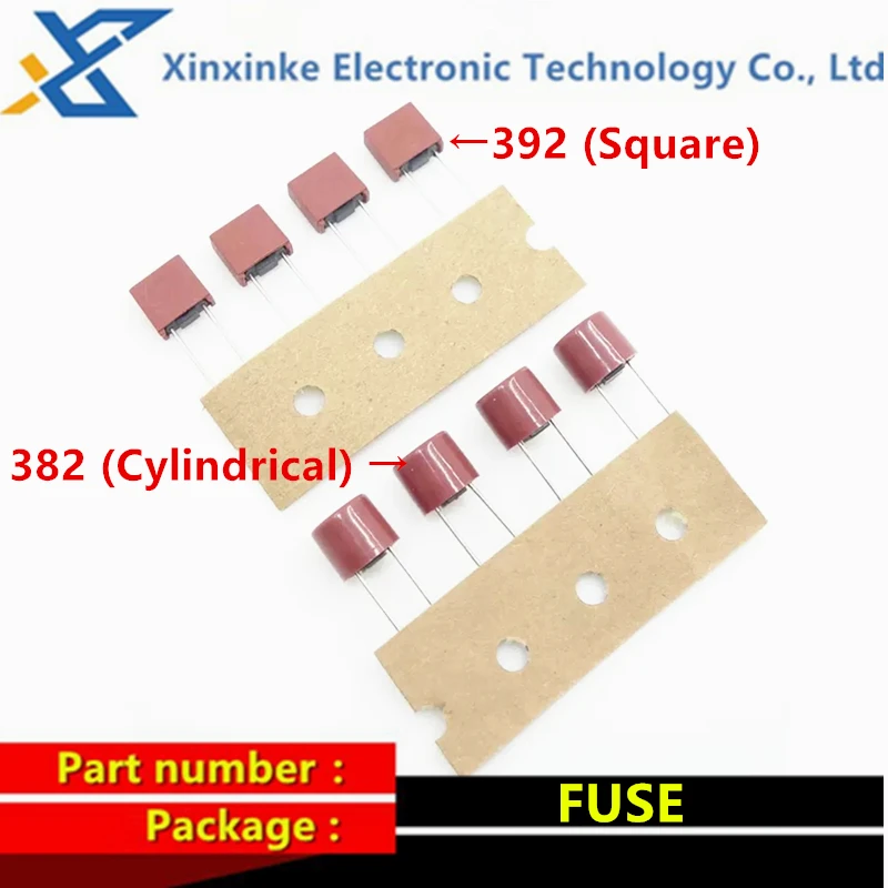 20PCS Square Fuse 0.5 1 1.25 1.6 2 2.5 3.15 4 5 6.3 8 10 A 250V Slow Blow Cylindrical Fuse LCD TV Power Board Commonly Used Fuse