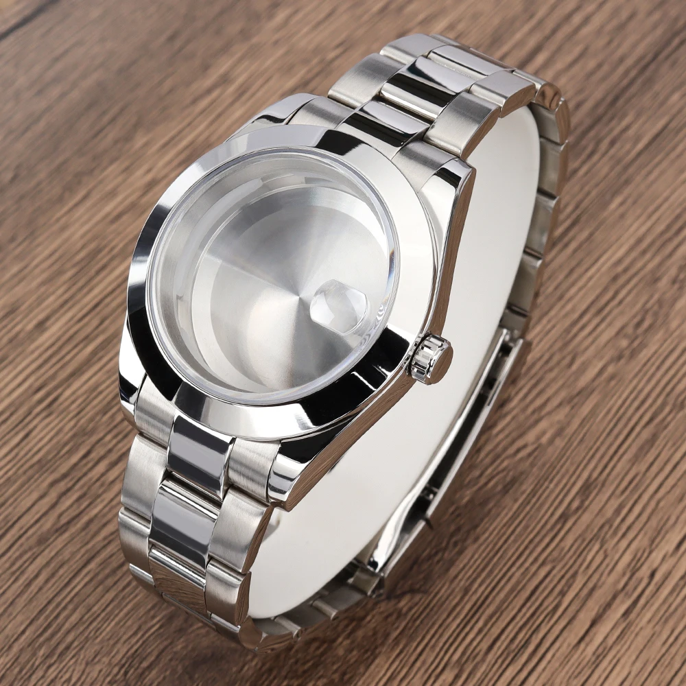 36mm 39mm Watch Case Sapphire For Air King DJ SK NH35 NH36 NH34 Miyota8215 Movement 29mm Dial Polished Oyster Strap Watchbands