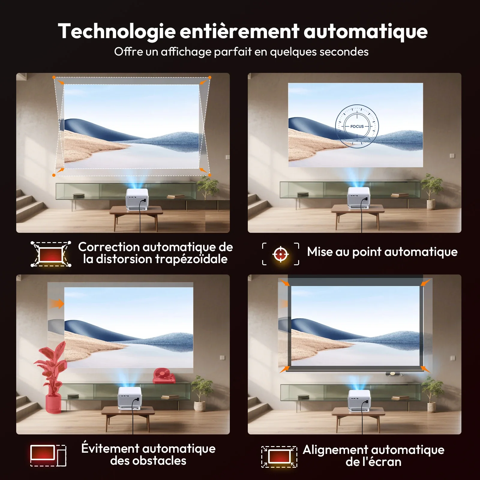 جهاز عرض XGODY FHD 1080P Netflix رسميًا على الحوت OS AI التركيز التلقائي 700 ANSI 25000 لومن بلوتوث ثنائي النطاق واي فاي يدعم 4K #3