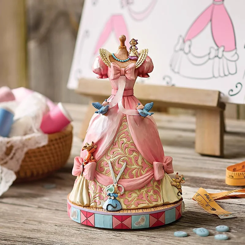 

Официальное подлинное розовое платье Золушки Disney, украшение для рабочего стола, модная коллекционная фигурка из фильма, подарок
