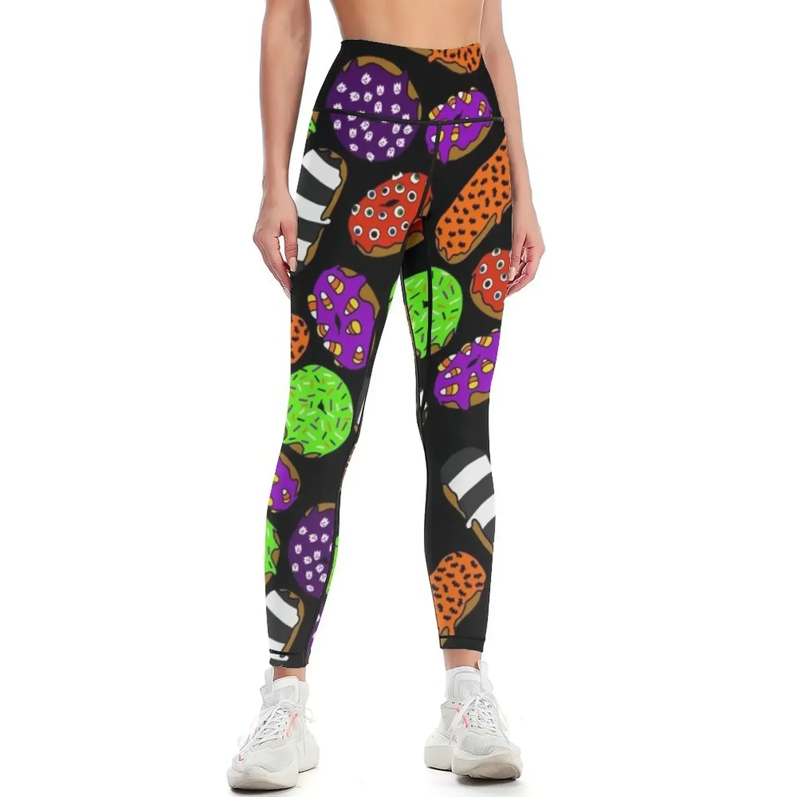 

Halloween Donuts Pattern Leggings Women's sports Fitness clothing sports for push up gym clothing Womens Leggings