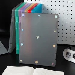 File Box A4 Transparent Small Storage Box Pp Plastic Cosmetics Stationery Test Paper Pen Household Registration Book Graduation Certificate Family Certificate Description Study Maternity Storage Box Multi-Functional Desktop Organization Artifact