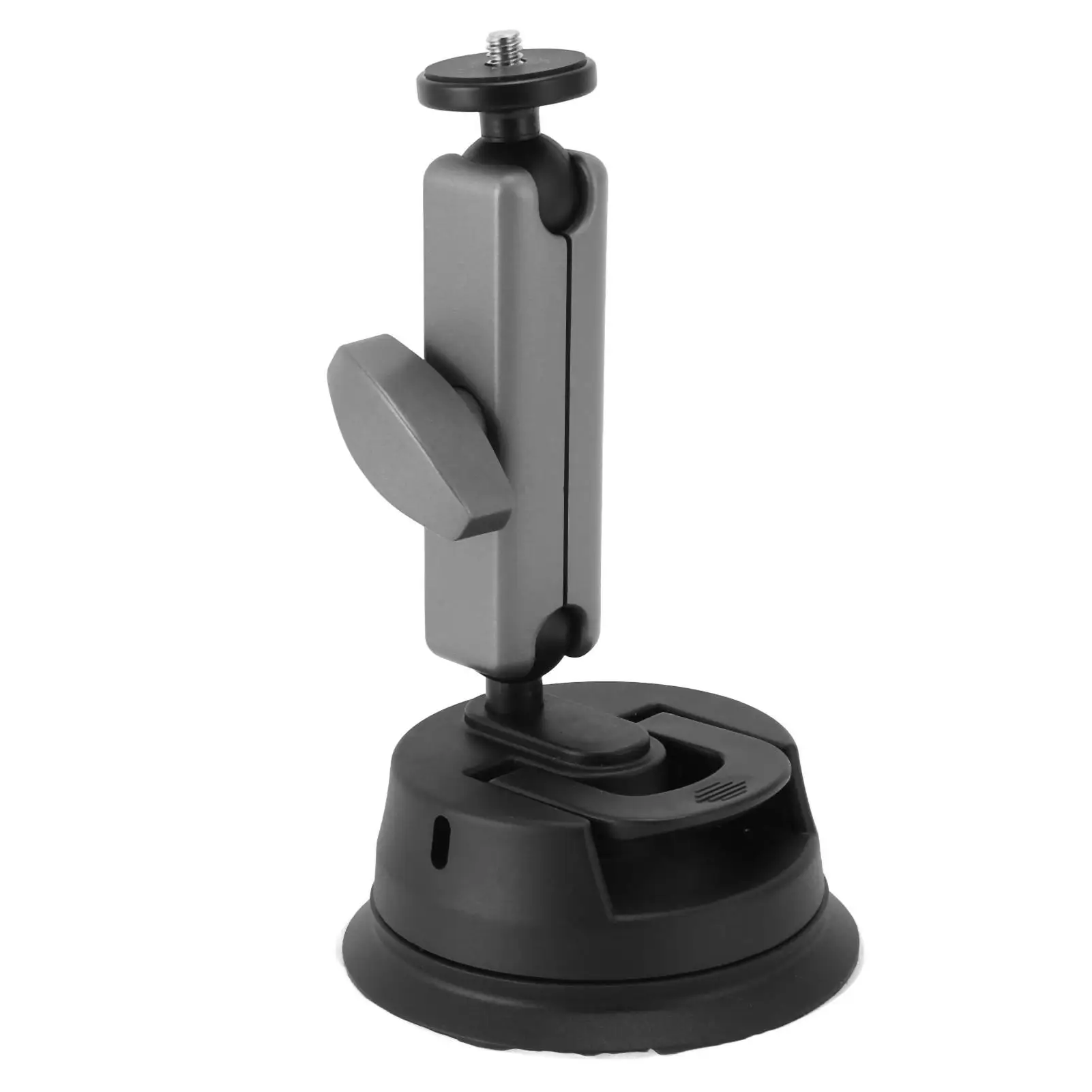 Aluminum Alloy Camera Suction Cup Mount Holder for sports Camera - Double Ball Head Stable Foldable Windshield Dashboard Stand