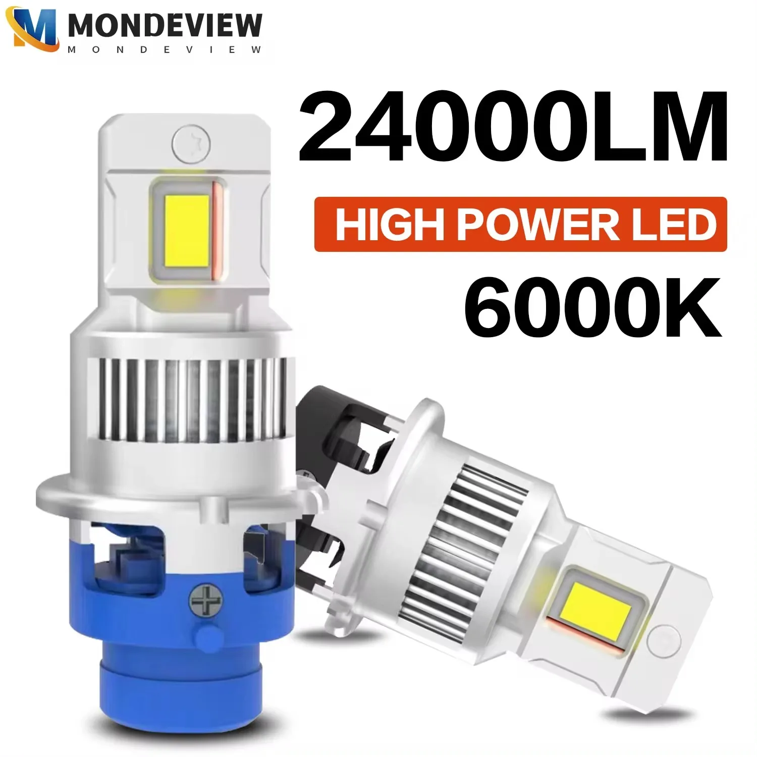 

MONDEVIEW 2pcs KJ07 straight headlights D2S D4S 6000K 24000lm high brightness 500W high-power car daytime running lights