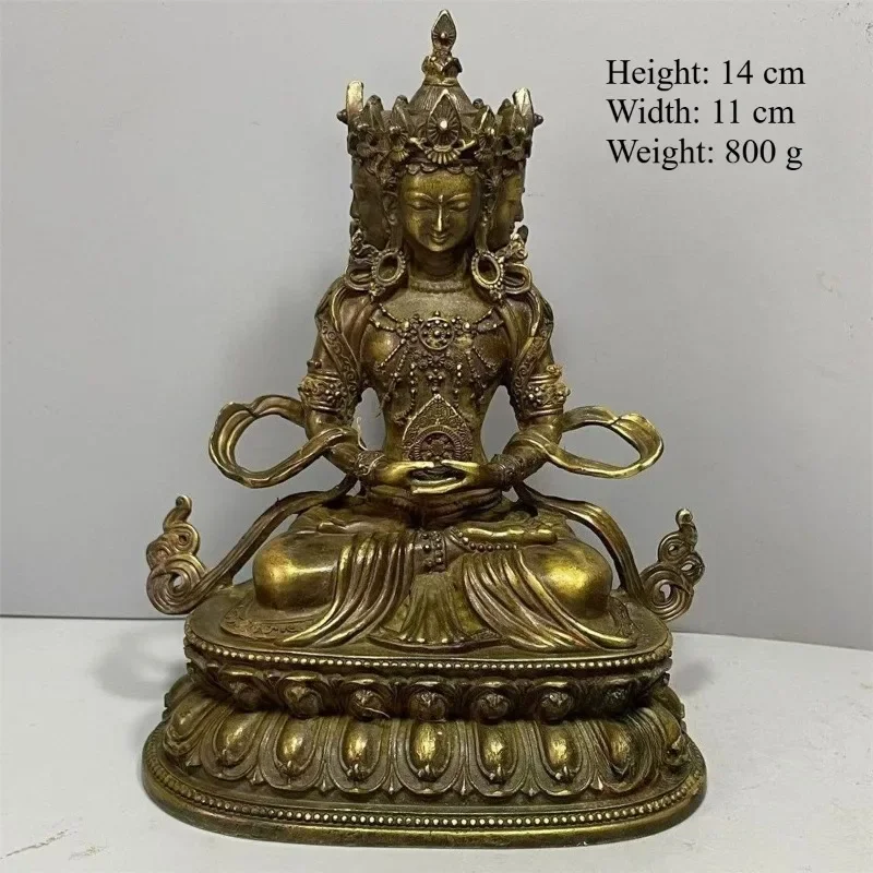Retro Thai Four-Faced Buddha Statue Brahma King Decorative Statue Buddha Hall Enshrined Buddha Statue Interior Decoration Craft