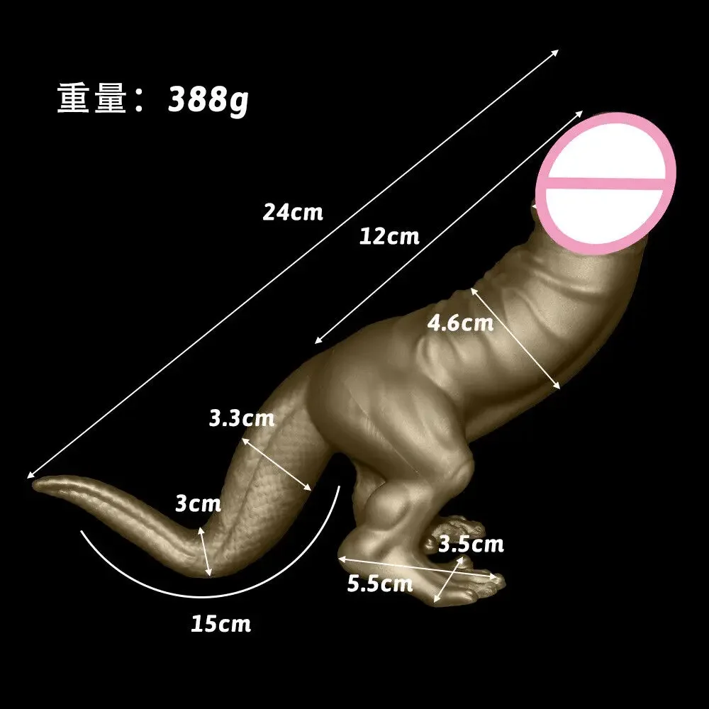 Real Dinosaur Dildo Monster Anal Plug Soft Butt Plug Masturbator Vagina Dilator Penis with Testicles Adult Sex Toy for Women Man