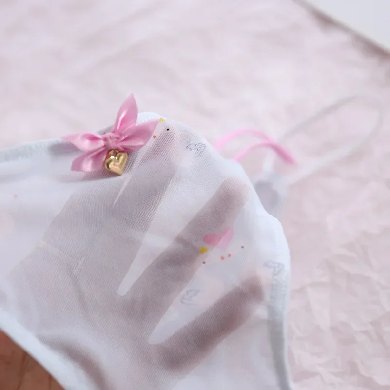 Bragas sexis transparentes de fresa y cereza, ropa interior sin costuras de cintura baja para mujeres, lindas chicas, tangas de malla con espalda en T