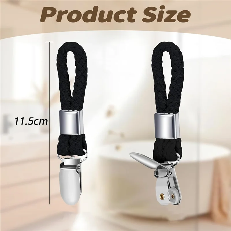 ABKW-مشابك منشفة بخطاف، 10 قطع شماعات للمناشف، للمنازل وخزانة الحمامات وشماعات المناشف بدون مشابك خياطة #6