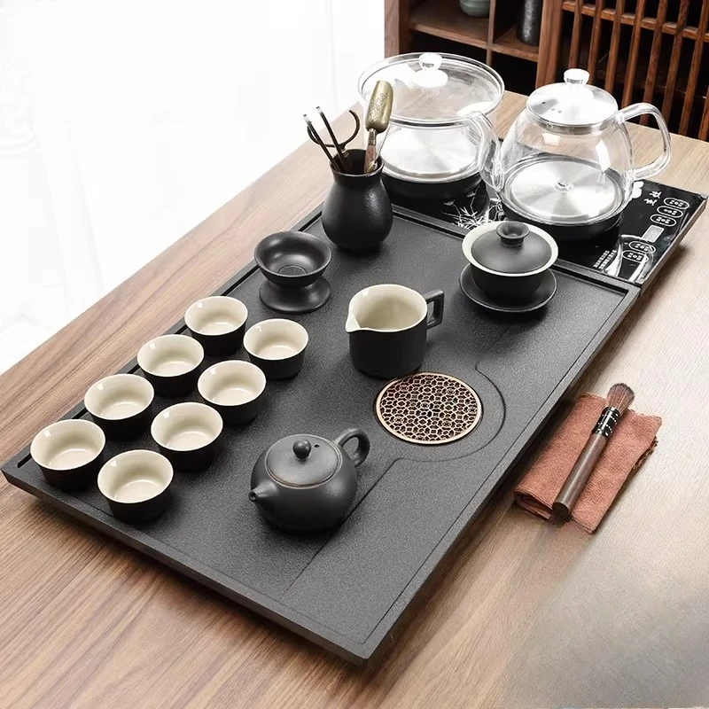 

Kung Fu Hospitality Tea Tray Serving Nordic Living Room Decorative Chinese Tea Tray Drainage Ceremony Bandejas Home Decorationgs
