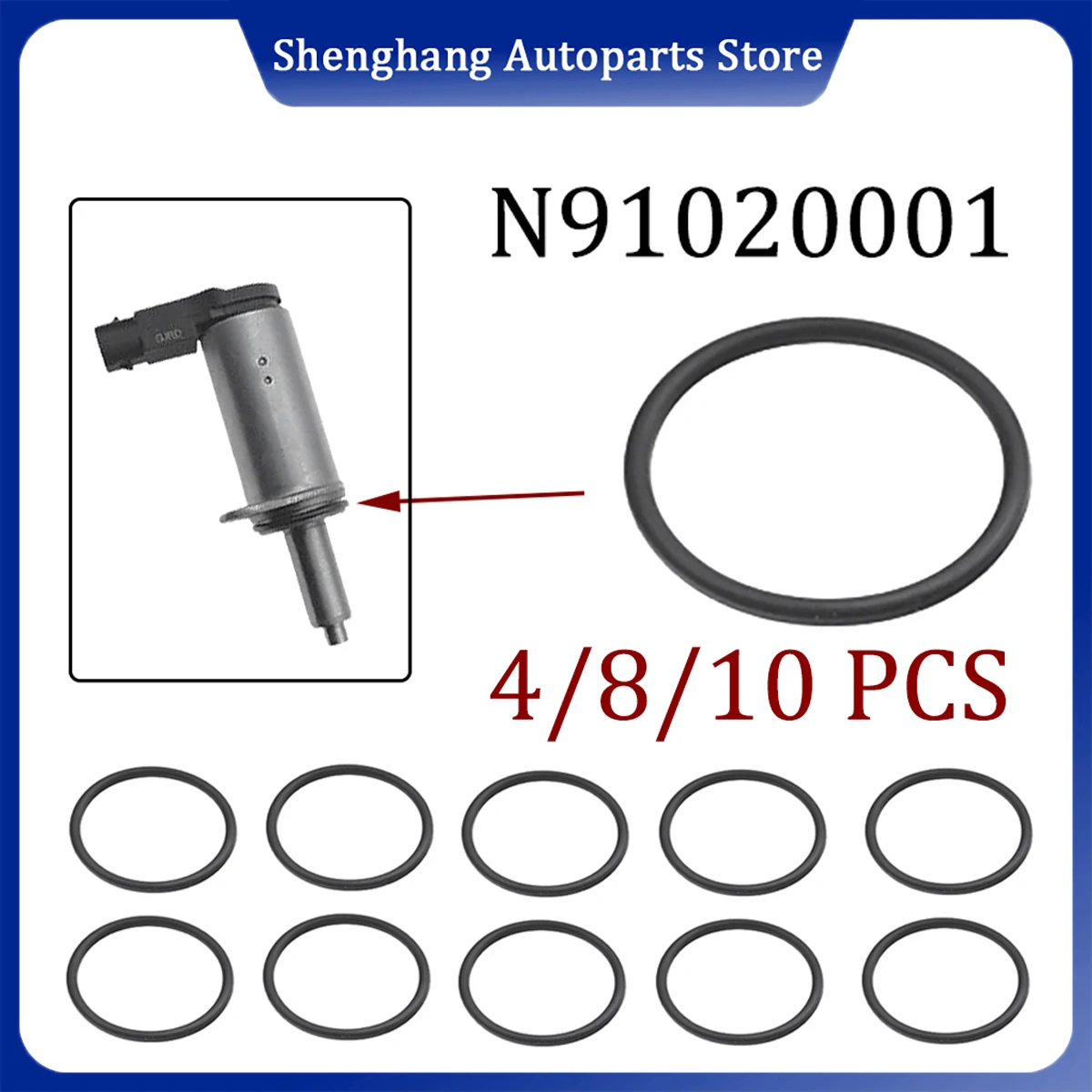 

17.3*1.5mm 4/8/10x N91020001 N 91020001 Engine Camshaft Adjuster Seal O-Ring For Audi A4 A5 A6 TT Quattro Allroad Q5 Q7